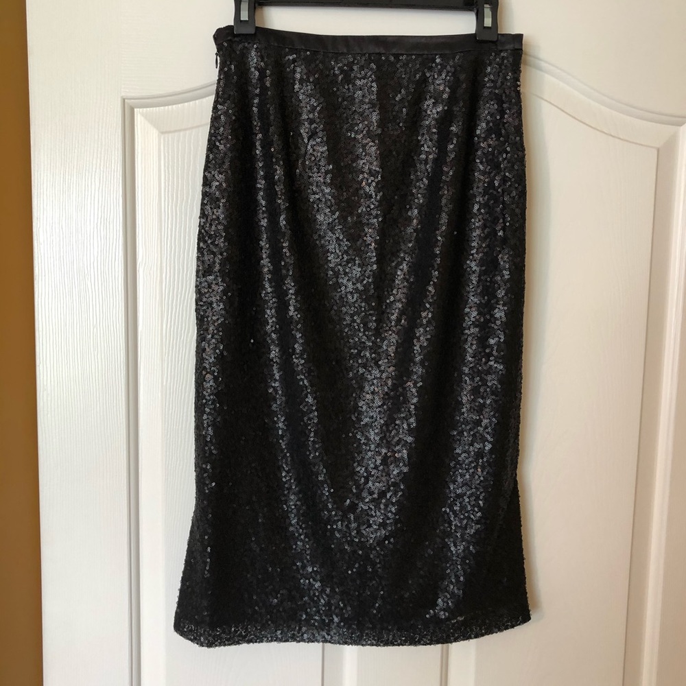 COPY - Black sequin midi skirt size 2 by The Limited